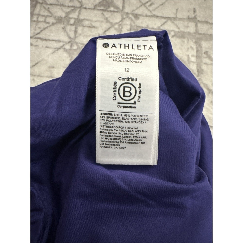 Athleta‎ Brooklyn Ankle Pant Womens 12 Purple Pull On Stretch Casual NEW - Picture 9 of 10